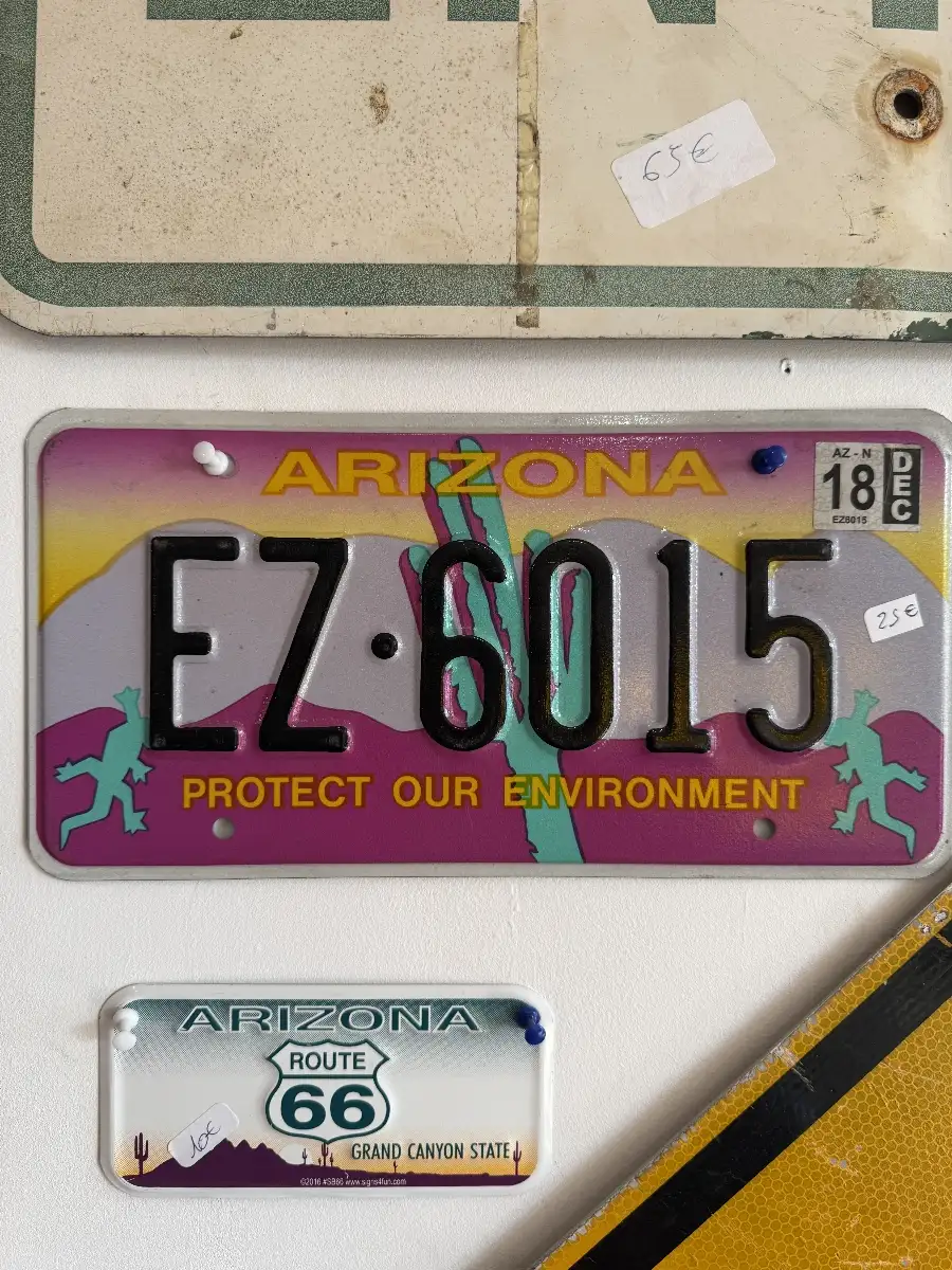 Plaque d’immatriculation Arizona