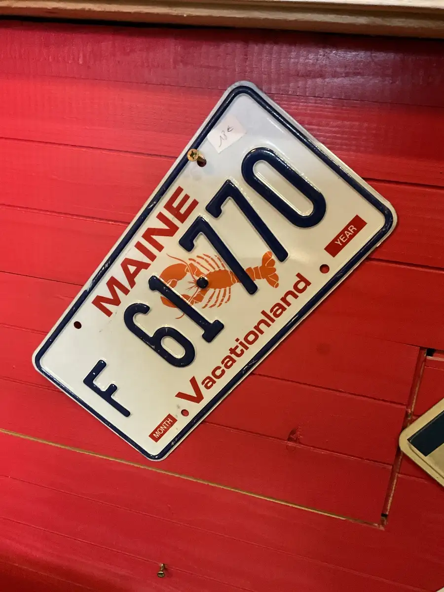 Plaque d’immatriculation Maine